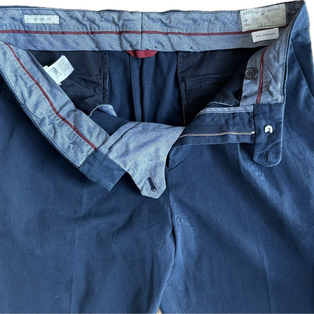 NWOT Navy Brunello Cucinelli Chino Pants